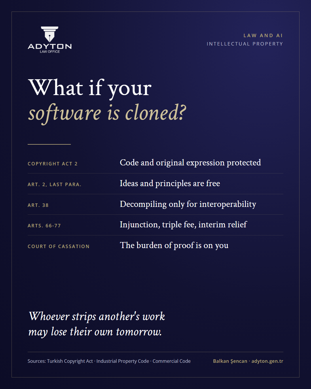 What if your software is cloned? — ADYTON Law Office